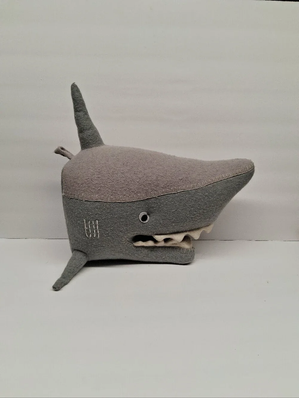 Pillowfort Gray Shark Head Plush Wall Hanging Decor 14